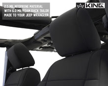 Load image into Gallery viewer, King4WD Seat Cover Jeep JK Seat Covers 10 Piece Neoprene Seat Covers Black/Black For 13-18 Wrangler JK 2 Door King 4WD - 11010101