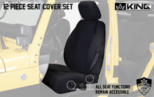 Load image into Gallery viewer, King4WD Seat Cover Jeep JK Seat Covers 12 Piece Neoprene Seat Covers Black/Black For 13-18 Wrangler JK 4 Door King 4WD - 11010201