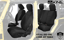 Load image into Gallery viewer, King4WD Seat Cover Jeep JK Seat Covers 12 Piece Neoprene Seat Covers Black/Black For 13-18 Wrangler JK 4 Door King 4WD - 11010201