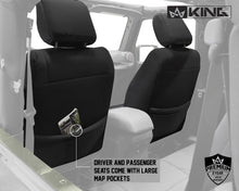 Load image into Gallery viewer, King4WD Seat Cover Jeep JK Seat Covers 10 Piece Neoprene Seat Covers Black/Black For 08-12 Wrangler JK 2 Door King 4WD - 11010301