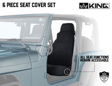 Load image into Gallery viewer, King4WD Seat Cover Jeep TJ Seat Covers 6 Piece Neoprene Seat Covers Black/Black For 97-02 Wrangler TJ King 4WD - 11010701