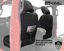 Load image into Gallery viewer, King4WD Seat Cover Jeep JL Seat Covers 13 Piece Neoprene Seat Covers Without Rear Arm Rest Black/Black For 18-20 Wrangler JL 4 Door King 4WD - 11010801