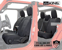 Load image into Gallery viewer, King4WD Seat Cover Jeep JL Seat Covers 13 Piece Neoprene Seat Covers Without Rear Arm Rest Black/Black For 18-20 Wrangler JL 4 Door King 4WD - 11010801