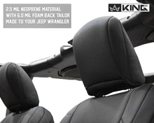 Load image into Gallery viewer, King4WD Seat Cover Jeep JL Seat Covers 13 Piece Neoprene Seat Covers Without Rear Arm Rest Black/Black For 18-20 Wrangler JL 4 Door King 4WD - 11010801
