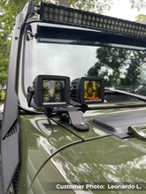 Load image into Gallery viewer, Go Rhino Light Mounts Go Rhino 18-20 Jeep Wrangler JL/JLU/Gladiator JT XE Windshield Light Bar Mount - 50in Single Row