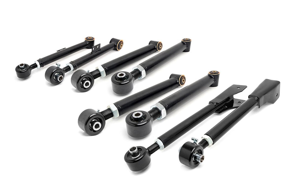 Rough Country Suspension Control Arm Jeep Adjustable Control Arms Set 97-06 4WD Jeep Wrangler TJ Rough Country - 11470