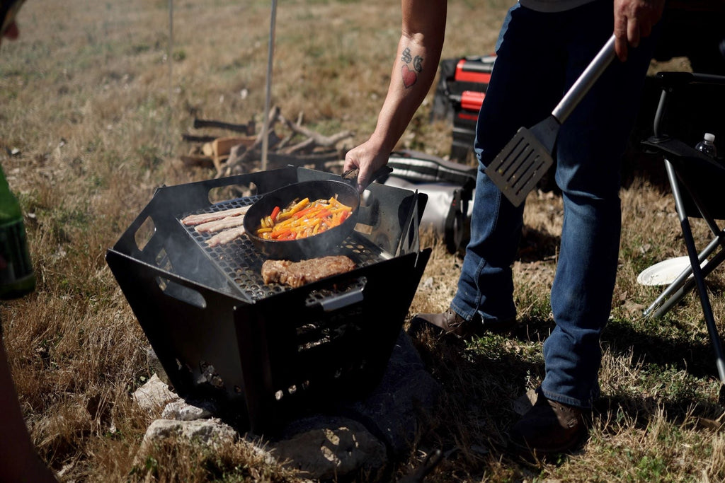 Rough Country Grilles Overland Collapsible Fire Pit Stainless Steel Grill Grate Rough Country - 117517