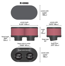 Load image into Gallery viewer, K&amp;N Engineering Air Filters - Universal Fit K&amp;N Universal Rubber Filter 1968 Norton 750/850 commando