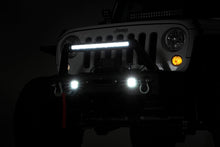 Load image into Gallery viewer, Rough Country Front Bumpers Jeep Front Stubby LED Winch Bumper w/Hoop Black Series JK, JL, Gladiator JT Rough Country - 11826