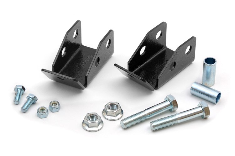 Rough Country Shock Absorber Relocation Bracket Jeep Rear Shock Relocation Kit 97-06 4WD Jeep Wrangler TJ Rough Country - 1185