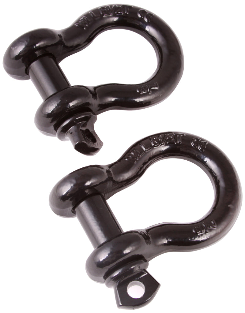 Rugged Ridge Shackle Kits Rugged Ridge Black 1in D-Shackles