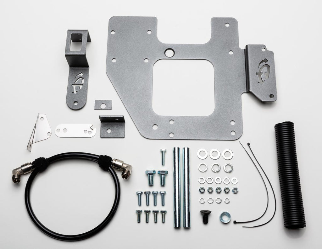 Up Down Air Air Compressor Bracket Jeep JK Air Compressor Bracket And Hardware For 07-18 Wrangler JK Engine Bracket for ARB Dual Air Air Compressor Silver UP Down Air - 122-7810