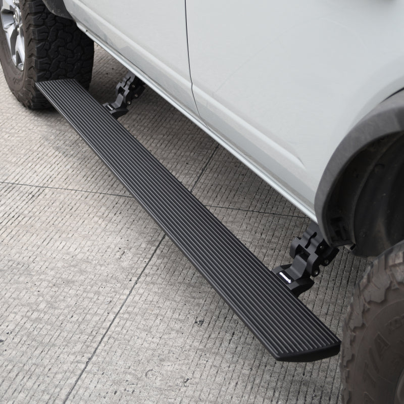 Go Rhino Running Boards Go Rhino 21-23 Ford Bronco 4dr E-BOARD E1 Electric Running Board Kit (No Drill) - Tex. Blk