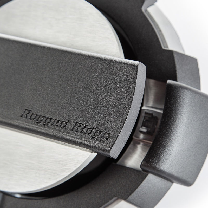 Rugged Ridge Fuel Caps Rugged Ridge Elite Fuel Door Non-Lock Brushed Alum 07-18 Jeep Wrangler JK