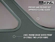 Load image into Gallery viewer, King4WD Soft Tops Jeep TJ Replacement Soft Top With Upper Doors For 97-06 Wrangler TJ Black Diamond King 4WD - 14010135
