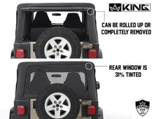 Load image into Gallery viewer, King4WD Soft Tops Jeep TJ Replacement Soft Top With Upper Doors For 97-06 Wrangler TJ Black Diamond King 4WD - 14010135