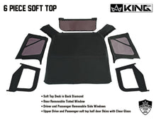 Load image into Gallery viewer, King4WD Soft Tops Jeep TJ Replacement Soft Top With Upper Doors For 97-06 Wrangler TJ Black Diamond King 4WD - 14010135