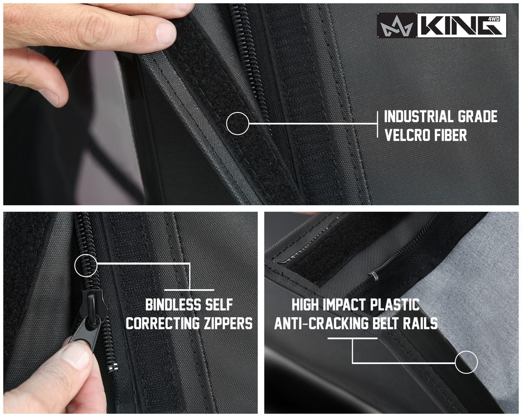 King4WD Soft Tops Jeep JK Replacement Soft Top Tinted Windows For 10-18 Wrangler JK 2 Door Black Diamond King 4WD - 14010535