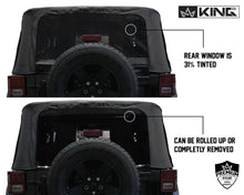 Load image into Gallery viewer, King4WD Soft Tops Jeep JK Replacement Soft Top Tinted Windows For 10-18 Wrangler JK 2 Door Black Diamond King 4WD - 14010535