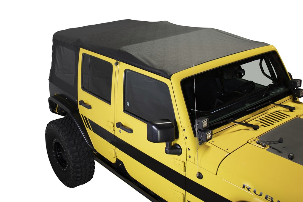 King4WD Soft Tops Jeep JK Replacement Soft Top Tinted Windows For 10-18 Wrangler JK 4 Door Black Diamond King 4WD - 14010635
