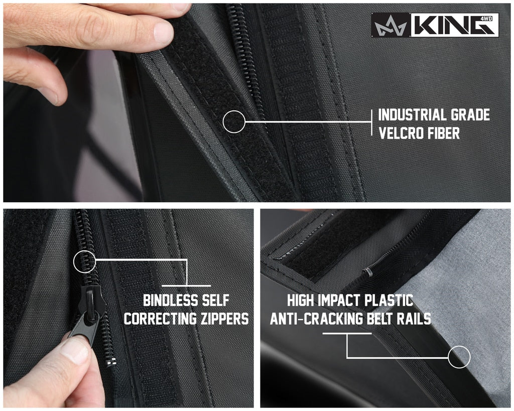 King4WD Soft Tops Samurai Replacement Soft Top Tinted Windows For 86-94 Suzuki Samurai Black Diamond King 4WD - 14011035