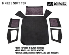 Load image into Gallery viewer, King4WD Soft Tops Jeep YJ Replacement Soft Top Tinted Windows For 87-95 Wrangler YJ Black Diamond King 4WD - 14011235