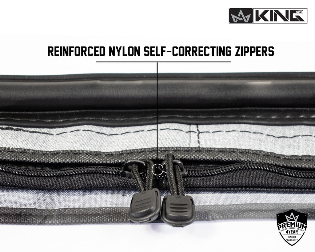 King4WD Half Doors Jeep TJ Half Door Uppers Replacement Soft Upper Doors For 97-06 Wrangler TJ Black Pair King 4WD - 14019935