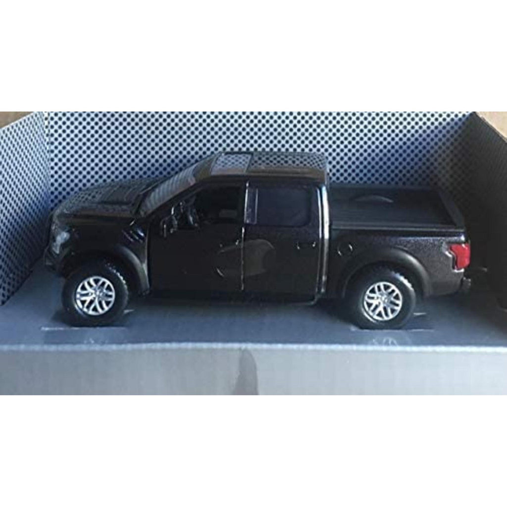 Motormax Motor Max American Legends Pull Back and Go 2017 Ford F-150 Raptor 4 1/2 Inches Long , Pick Up Truck Metallic Black