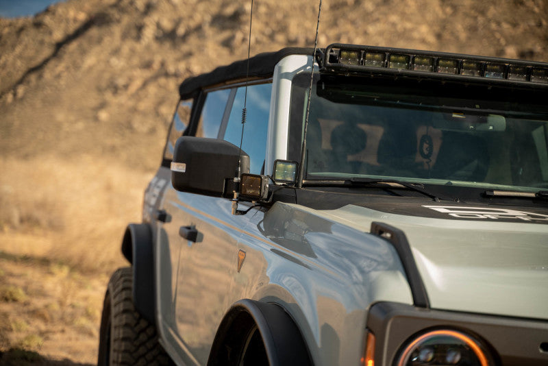 DV8 Offroad Light Mounts DV8 Offroad 2021 Ford Bronco A Pillar Dual Light Pod Drop Mounts