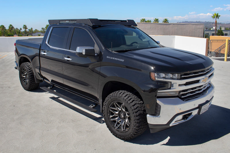 Go Rhino Running Boards Go Rhino 19-23 Chev Silverado 1500 & 20-23 25/3500HD CC 4dr E-BOARD E1 Running Board Kit - Tex. Blk