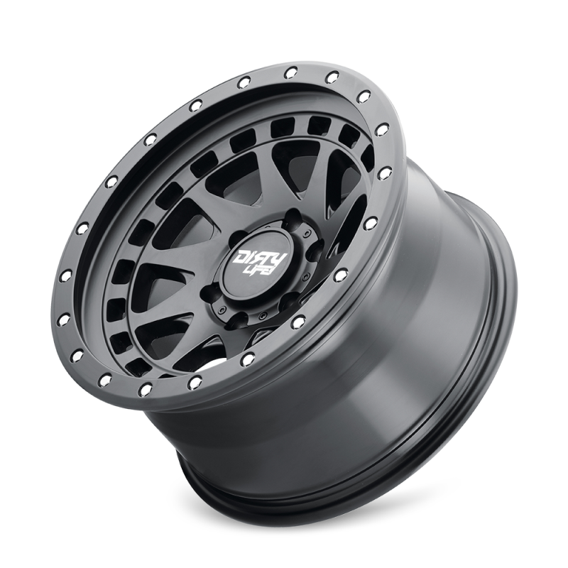 Dirty Life Wheels - Cast Dirty Life 9311 Enigma Pro 17x9/5x127 BP/-38mm Offset/71.5mm Hub Matte Black Wheel - Beadlock