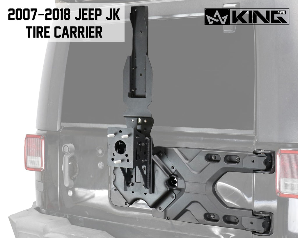 King4WD Tire Carriers Jeep JK Tire Carrier For 07-18 Wrangler JK 2/4 Door Baumer Heavy Duty Tire Carrier King 4WD - 17050101