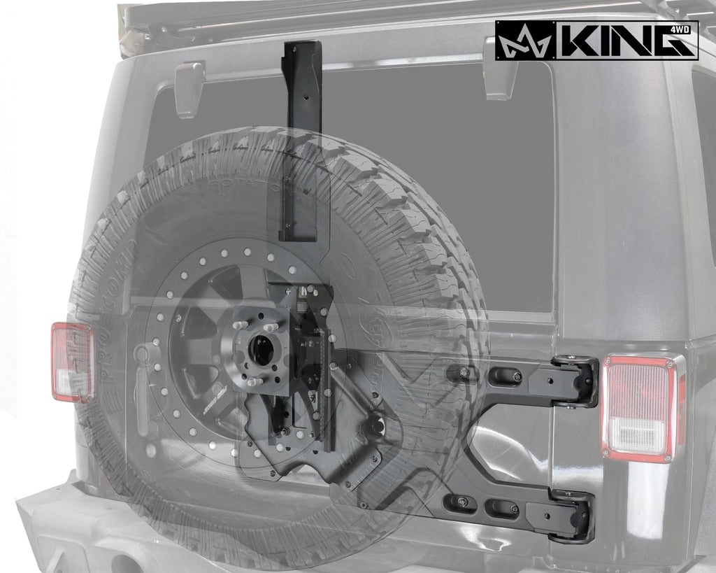 King4WD Tire Carriers Jeep JK Tire Carrier For 07-18 Wrangler JK 2/4 Door Baumer Heavy Duty Tire Carrier King 4WD - 17050101