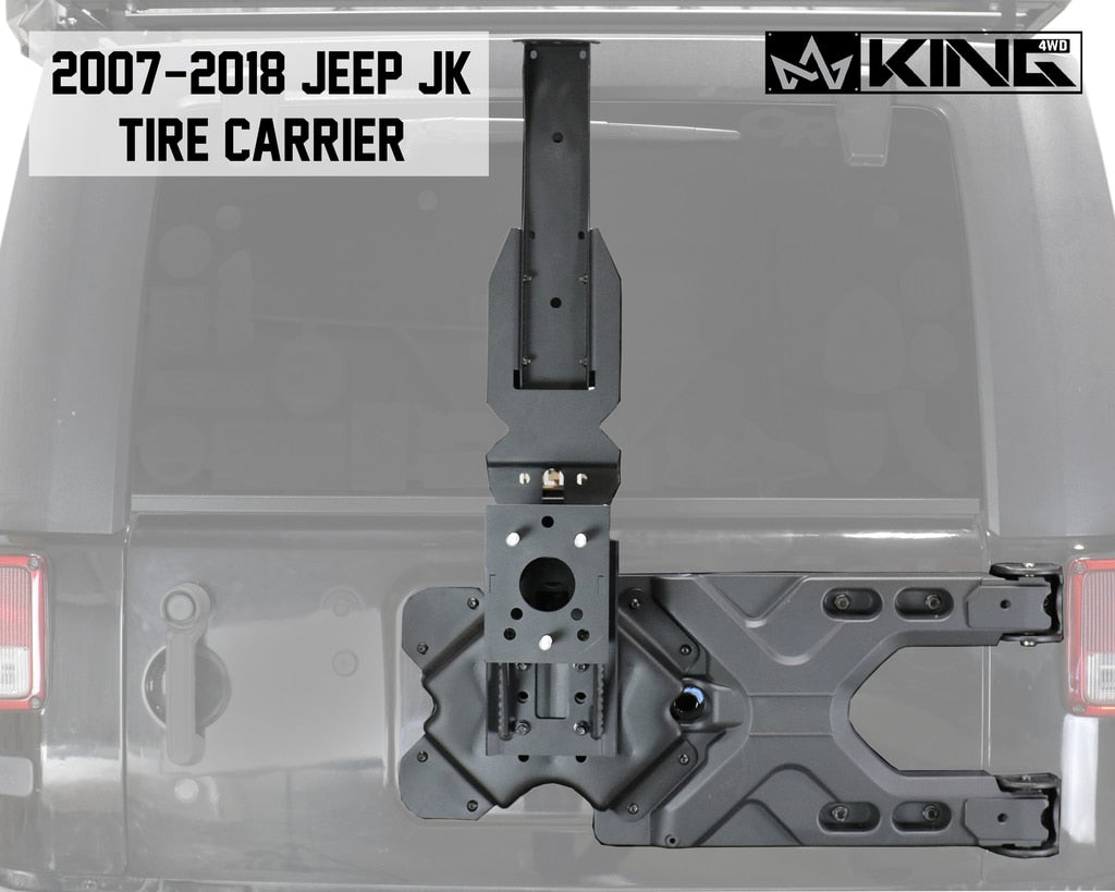 King4WD Tire Carriers Jeep JK Tire Carrier For 07-18 Wrangler JK 2/4 Door Baumer Heavy Duty Tire Carrier King 4WD - 17050101