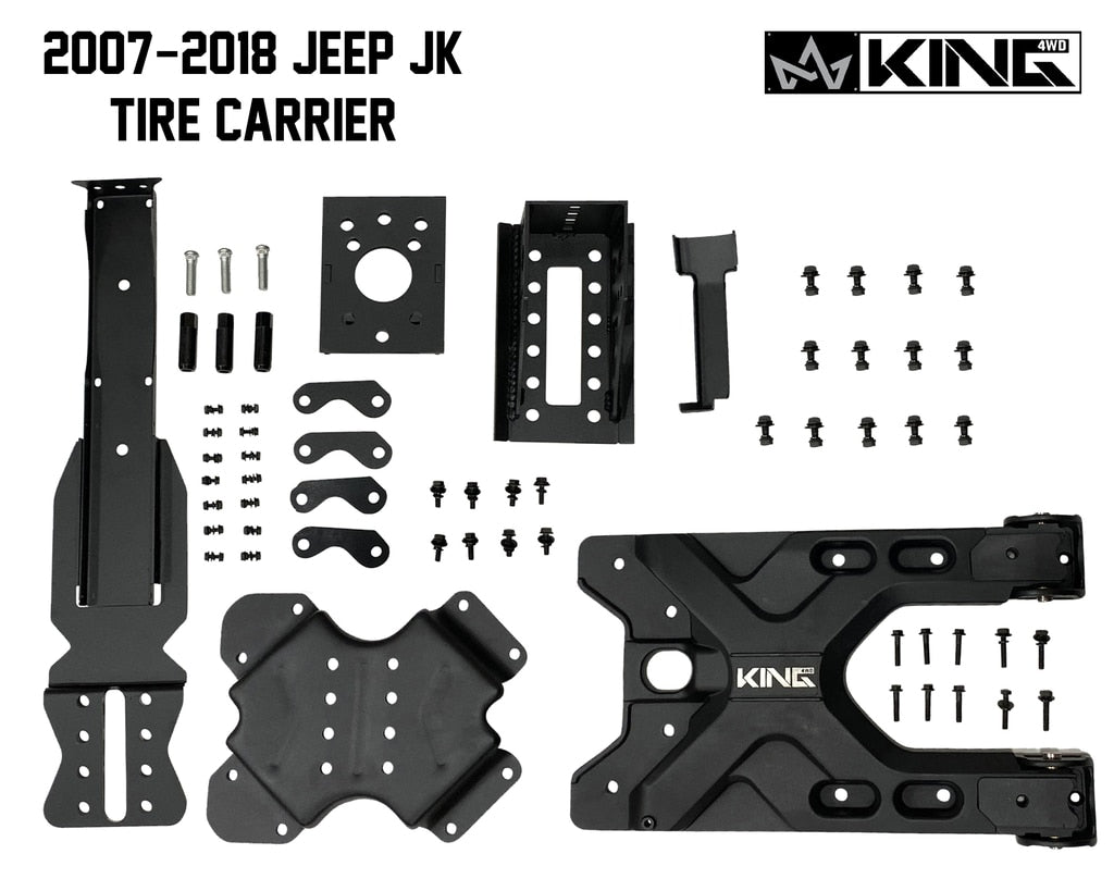 King4WD Tire Carriers Jeep JK Tire Carrier For 07-18 Wrangler JK 2/4 Door Baumer Heavy Duty Tire Carrier King 4WD - 17050101
