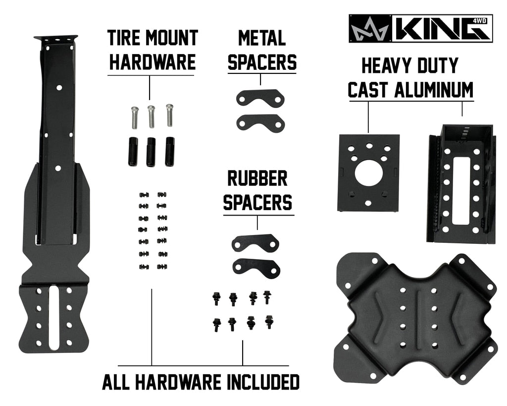 King4WD Tire Carriers Jeep JK Tire Carrier For 07-18 Wrangler JK 2/4 Door Baumer Heavy Duty Tire Carrier King 4WD - 17050101