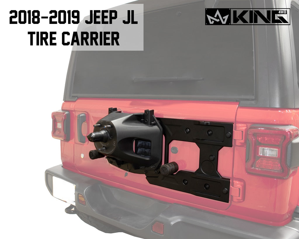 King4WD Tire Carriers Jeep JL Tire Carrier For 18-Pres Wrangler JL 2/4 Door Baumer Heavy Duty Tire Carrier King 4WD - 17050301