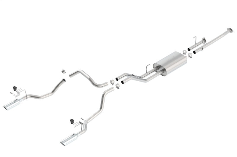Borla Catback Borla 14-15 Toyota Tundra 4.6L/5.7L Crew Max SB DC SB Touring Cat Back Exhaust Dual Split Rear Exit