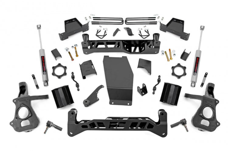 Rough Country Lift Kits 7 Inch Suspension Lift Kit 14-18 Silverado/Sierra 1500 4WD Aluminum/Stamped Steel Rough Country - 17431