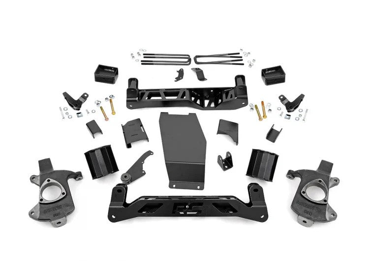 Rough Country Lift Kits 5 Inch GMC Suspension Lift Kit 14-18 Sierra 1500 Denal 4WD w/MagneRide Aluminum & Stamped Steel Rough Country - 17901