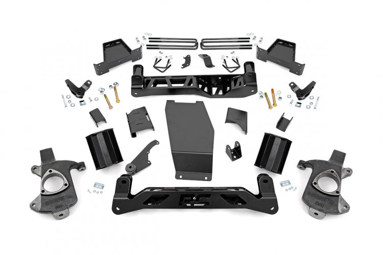 Rough Country Lift Kits 7 Inch GMC Suspension Lift Kit 14-16 Sierra 1500 Denal 4WD w/MagneRide Aluminum Rough Country - 18102
