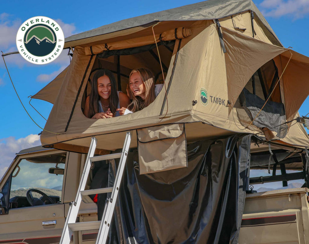 Overland Vehicle Systems Roof Top Tent TMBK 3 Person Roof Top Tent with Green Rain Fly Overland Vehicle Systems - 18119933