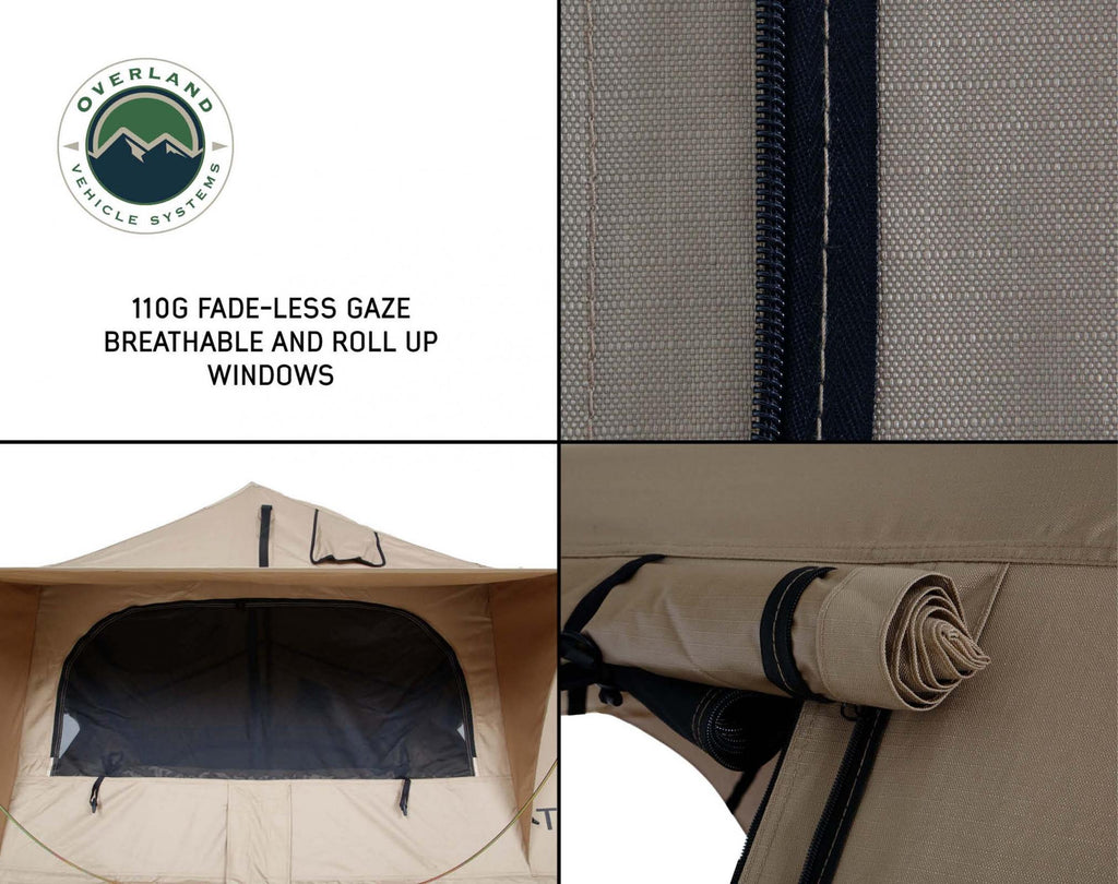 Overland Vehicle Systems Roof Top Tent TMBK 3 Person Roof Top Tent with Green Rain Fly Overland Vehicle Systems - 18119933