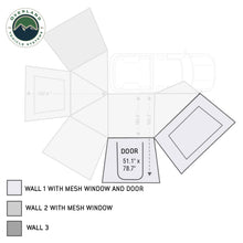 Load image into Gallery viewer, Overland Vehicle Systems Roof Top Tent Nomadic Awning 270 Passenger Side Wall 1 With Door and Window Overland Vehicle Systems - 18129910