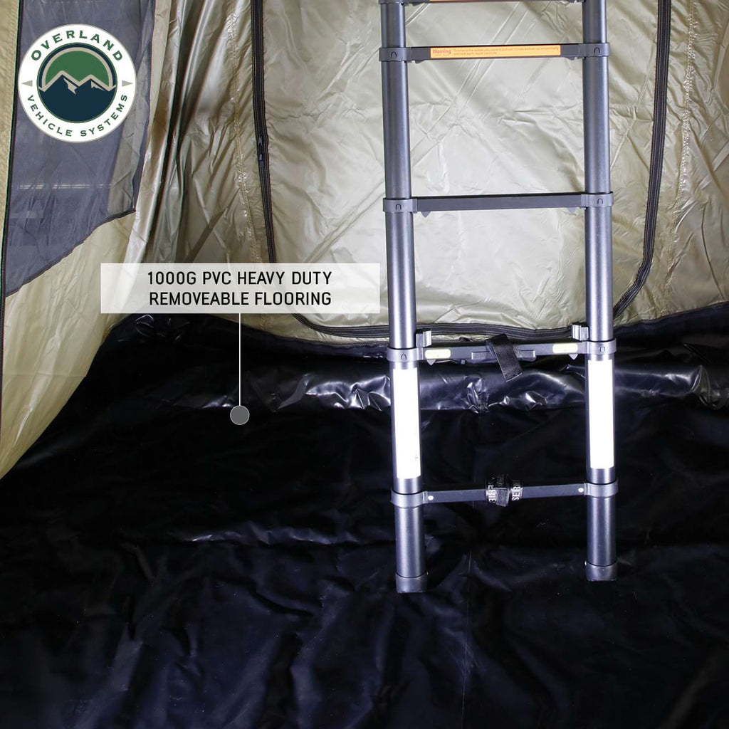 Overland Vehicle Systems Tent Annex Room Nomadic 4 Roof Top Tent Annex Green Base With Black Floor and Travel Cover Overland Vehicle Systems - 18549936