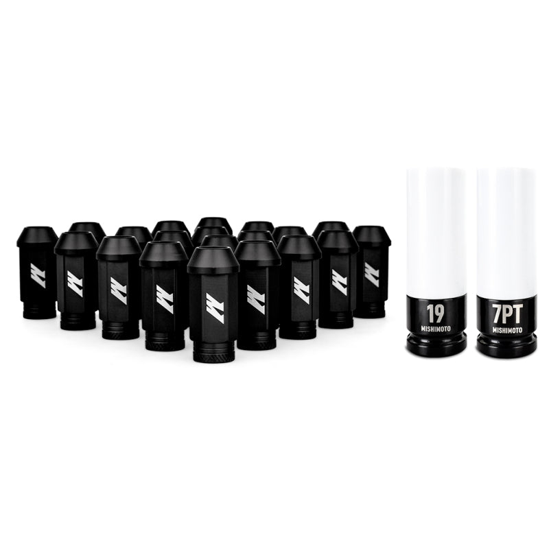 Mishimoto Lug Nuts Mishimoto Aluminum Locking Lug Nuts 1/2 X 20 23pc Set Black