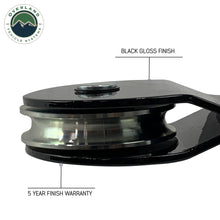Load image into Gallery viewer, Overland Vehicle Systems Snatch Block Snatch Block Black 30,000 Lb Breaking Strength Standard Universal Overland Vehicle Systems - 19139905
