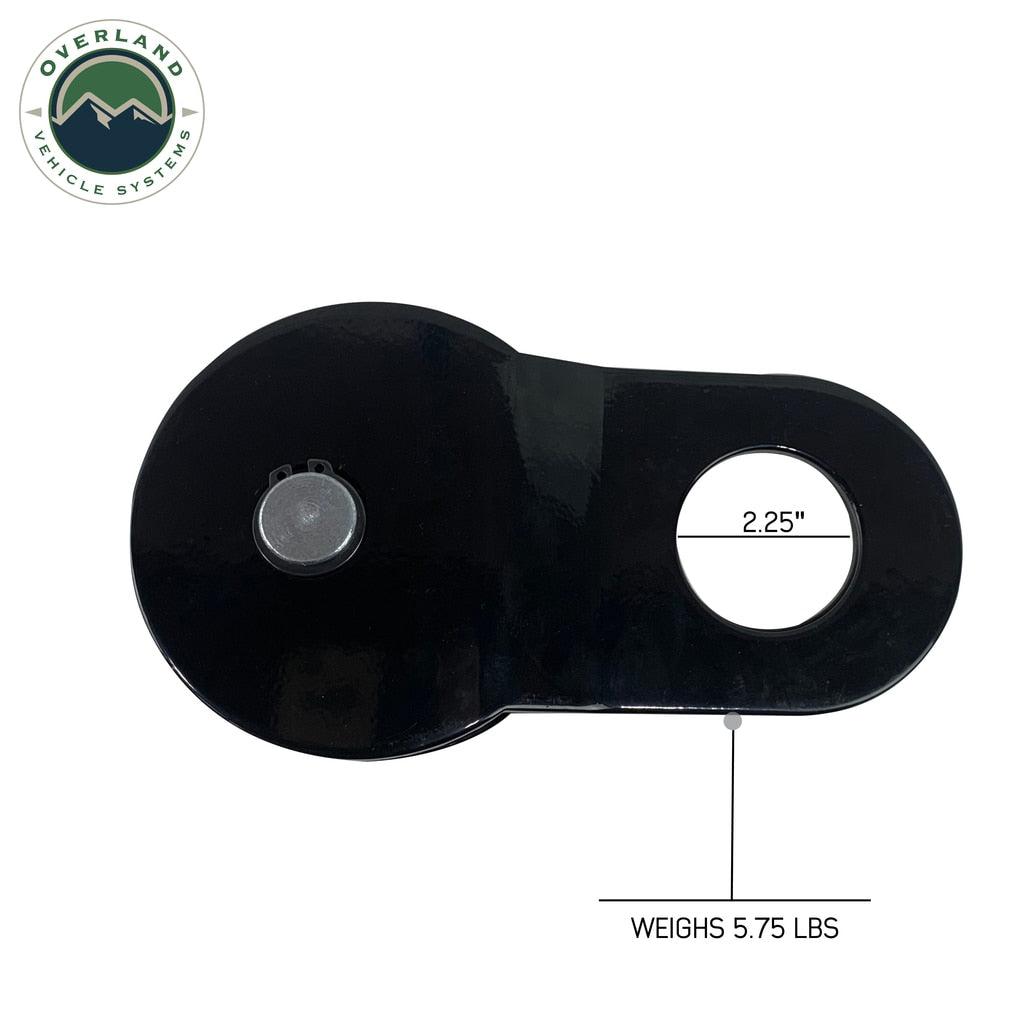 Overland Vehicle Systems Snatch Block Snatch Block Black 30,000 Lb Breaking Strength Standard Universal Overland Vehicle Systems - 19139905