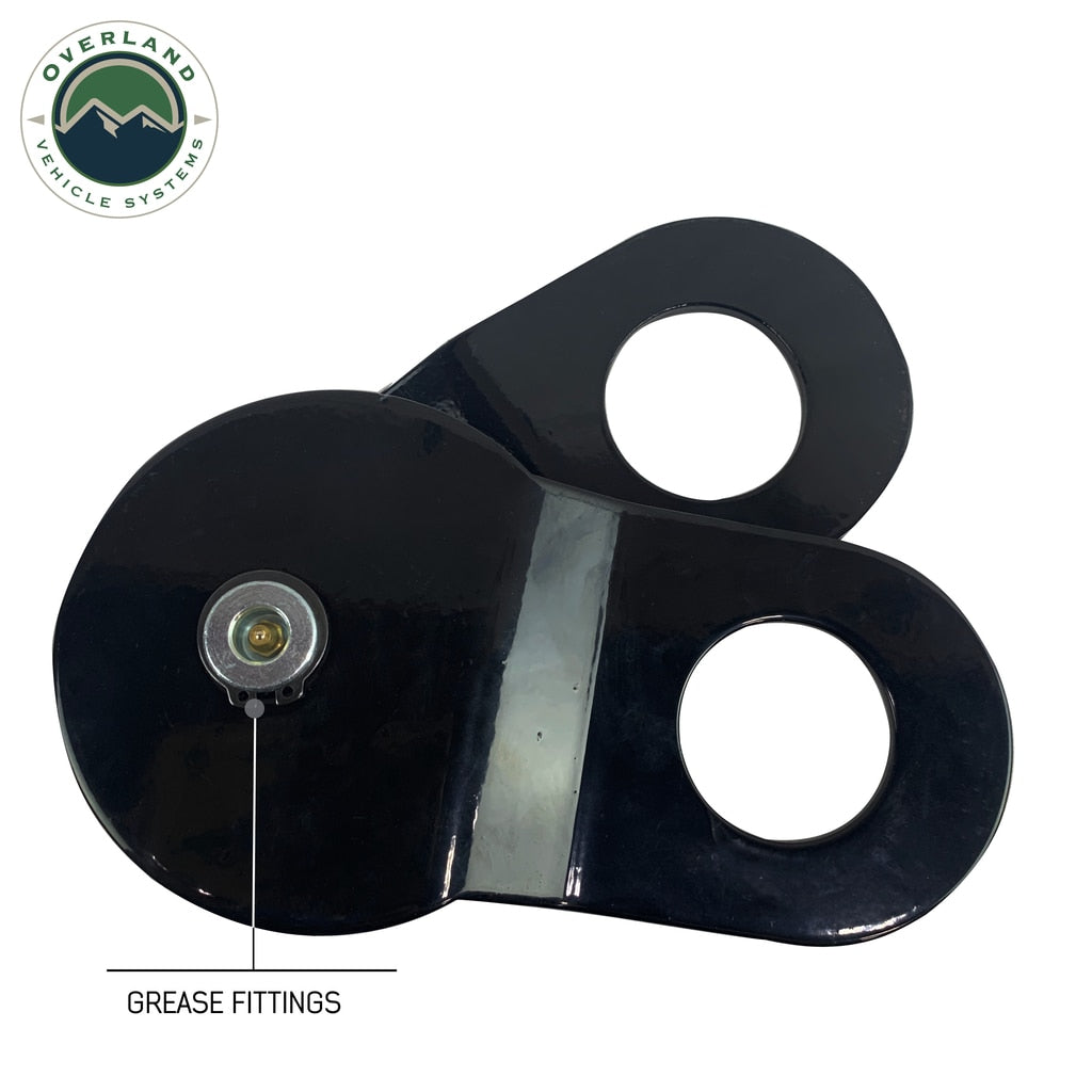 Overland Vehicle Systems Snatch Block Snatch Block Black 30,000 Lb Breaking Strength Standard Universal Overland Vehicle Systems - 19139905
