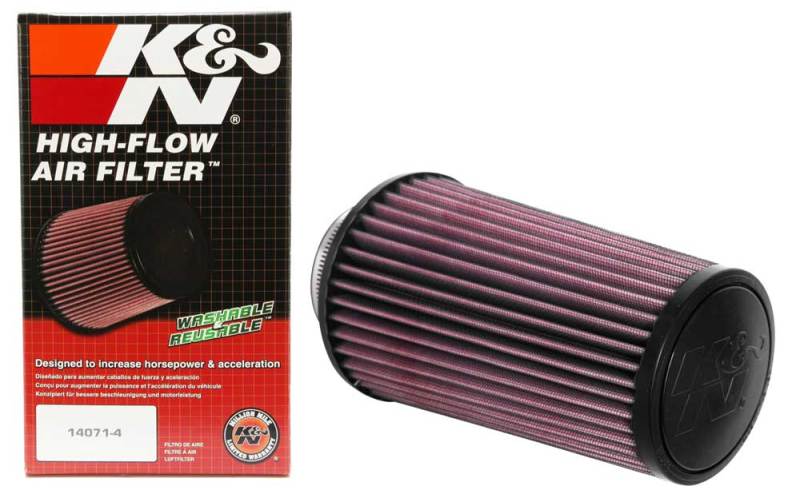 K&N Engineering Air Filters - Universal Fit K&N Universal Round Tapered Filter 3 inch FLG / 5 inch Bottom / 4 inch Top / 7 7/8 inch Height